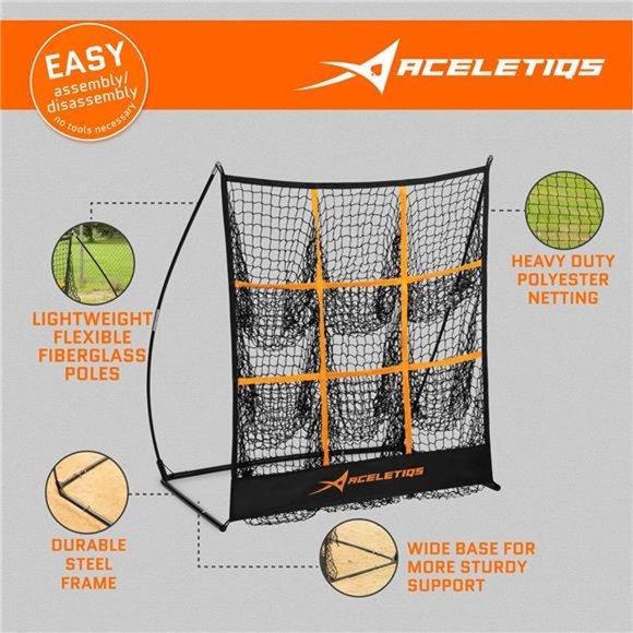 Pitching Target Baseball Net with 9 Targets Baseball Training Equipment - Picture 2 of 6